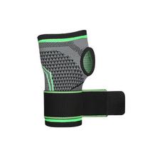 Wrist Rest Support Breathable Orthopedic Wrist Strap Adjustable Elastic Compression Bandage Fitness Weightlifting Sports M žalia