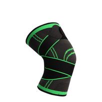 1PC Sports Kneepad Men Pressurized Elastic Knee Pads Support Fitness Gear Basketball Volleyball Brace Protector S black