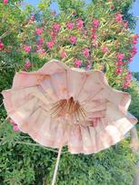Butterfly sunscreen umbrella anti-ultraviolet sunshade umbrella dual-purpose women's outdoor sunshade umbrella folding colorful small portable white