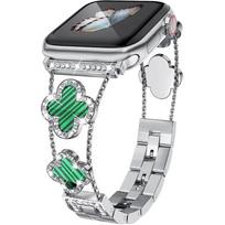 Apyrankė prabangi metalinė deimantinė plona blizganti Apple Watch apyrankė 40mm 42mm 44mm 45mm 41mm iwatch se Series 8/7/6/5/4/3, Apyrankė moterims Bling 42 44 45 49mm gray