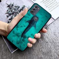 Vandenyno banginio ryklio dėklas Motorola Moto EDGE 20pro EDGE 20lite E6 E7 viršeliui G STYLUS GPLAY GPOWER G 5G PLUS G30 G100 Funda Coque MOTO E6 blue