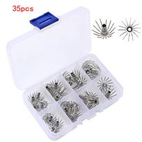 1 žvejybos kabliukų rinkinys 12/14 adatų nerūdijančio plieno kalmarų kabliukų žvejybos reikmenys 35pcs white