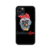 Black tpu case for iphone 5 5s se 2020 6 6s 7 8 plus x 10 XR XS 11 12 mini pro MAX back cover Animals Dogs Dachshund Colorful iphone 5 5S SE