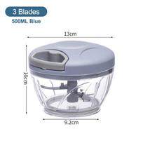 Manual Meat Mincer 500/900ML Garlic Chopper Kitchen Cooking Accessories Vegetable Onion Cutter Rotate Garlic Press Crusher