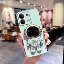 Astronautas Stovas Telefono dėklas Skirta Xiaomi 13T 12T 11T POCO F5 F5Pro X5 X4Pro X3 Redmi Note 13 12 12S 12C 10 10A 10C 10S Dangtelis Capa Redmi Note12Pro 5G violetinė