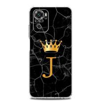 Telefono dėklas, skirtas Xiaomi Redmi Note 13 12 5G 9S 9 8 10 11 Pro Plus 4G 9T 13C 12C10C 9C 9A 7 Skaidraus viršelio karūnos raidė nuo A iki Z Redmi 9 gray