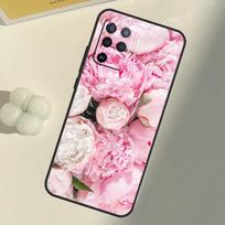 Bijūnai Graži Gėlė OPPO Find X3 Lite X5 Pro A5 A9 A31 A53 S A83 A91 A93 A54 A74 A94 A15 A16 A52 A72 Dėklas OPPO A9 2020 pink