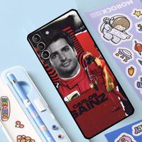 Carlos Sainz F1 Cover For Samsung Galaxy S23 S21 FE S20 FE S22 Plus Note 20 Ultra Note 10 S8 S9 S10 Plus Case Galaxy S10 5G black