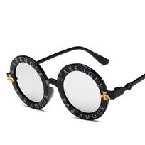 Charm Sun Glasses Girls Vintage Children Steampunk High Quality Hot Sale Round Luxury Eyewear Sunglasses Oculos Bee Boys Popular Kids geltona