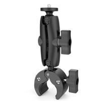 Motorcycle Rail Mount Clamp Convenient 360degree Round Mount for Action Cameras Phones on Bikes Easy to Install B