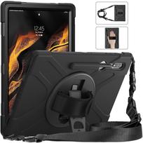 14.6-inch Tab S8 Ultra Tablet Silicone Protective Case - Full Cover Handheld X906/X910 Shell S10 Ultra 2024 X920 with Pen Slot No Strap juoda