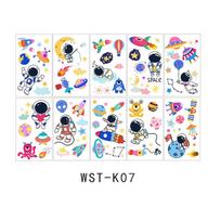 Cartoon Cute INS Arm Set Waterproof Tattoo Sticker 10Pcs set Children's Face Sticker Toy Little Fresh Watch  Unique 6 blue