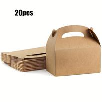 20 vnt. vakarėlio dovanų dėžutė kortelė Kraft popierius rankinis saldainių dėžutė rankinė dovanų dėžutė 20pcs beige