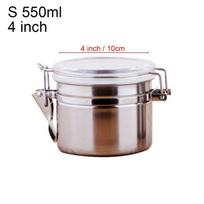 1 vnt. Maisto saugojimo sandarus indas, sandarus laikymo butelis kavos miltų cukraus arbatai 4inch S 550ml