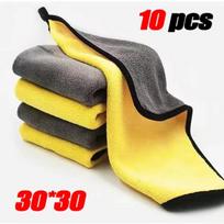 10 vnt. Itin minkštas mikropluošto rankšluostis automobiliui plauti 30x30/60 cm Automobilio valymo džiovinimo šluostė su apsiuvimu Automobilio priežiūros šluostė Detaliavimo Automobilio plovimo rankšluostis