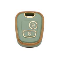 TPU automobilio 2 mygtukų raktų dangtelio dėklas, skirtas Peugeot 106 107 206 207 307, skirtas Citroen C1 C2 C3 C4 XSARA PICASSO, skirtas Toyota AYGO Protector brown