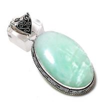Amazonite Gemstone Handmade 925 Sterling Silver Gift Jewelry Pendant 2.48  B5F24