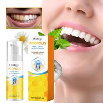 Propolis Smile Oral Mouthwash, Bee Propolis Mouthwash, Propolis Oral Mouthwash, Propolis Foam Toothpaste Teeth Total Care(60ml) One Size geltona
