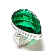 Peridot Gemstone Handmade 925 Sterling Silver Gift Jewelry Ring Size 10 k2p77 green
