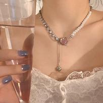 Krištolinio cirkonio širdelės žvaigždutės pakabukas daugiasluoksnis vėrinys moterims pakabukai mada kvadratinis kalnų krištolas moteriški vintažiniai papuošalai