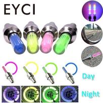 2Pcs Bicycle LED Light Neon Wheel Gas Nozzle Tire Valve Glow Stick Light Night Safety Car Motorcycle rožinė
