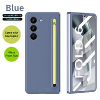 Skin Feeling Matte with Elastic Touch Pen for Samsung Galaxy Z Fold 6 5 4 3 Case Optional Tempered Film Shockproof Hard Cover for Galaxy Z Fold 3&case only(no flim)
