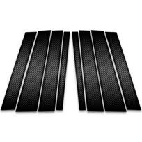 8 vnt. Volvo XC90 2016-2018 2019 2020 2021 2022 2023 Automobilio statramsčių apdaila su anglies pluošto išvaizda, langų apdailos dangteliai, B ir C statramsčių lipdukai black