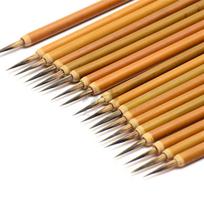 3 vnt./rinkinys plaukų šepetėlis Weasel Pen Hook Line dažų šepetys Kinijos kaligrafijos šepetys brown