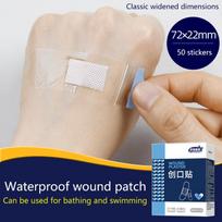 Skaidrus vandeniui atsparus pleistras, lipnios medicininės juostelės, žaizdų tvarstis sportui, maudynėms, apsauginis pirmosios pagalbos rinkinys 50pcs