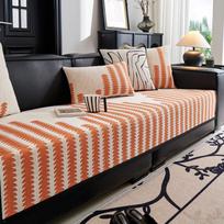 Senior Jacquard Chenille Sofa Cushion Four Seasons Universal Living Room Sofa Cover Cushion Non-Slip Leather Sofa Backrest Towel 70x70cm 1pcs pilka