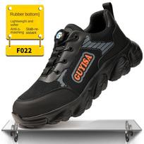 Rotating Button Labor Insurance Shoes, Smash-proof and Puncture-proof, Safety Shoes, Comfortable and Tired Feet, Work Shoes 36