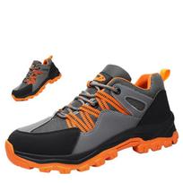 Labor Insurance Shoes Men's Rotating Button Safety Shoes, Anti-smashing and Anti-piercing Work Shoes 48 black