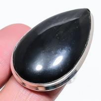 Natūralus obsidianas akis brangakmenis rankų darbo 925 prabos sidabro žiedas dydis 9 A3v59 gray