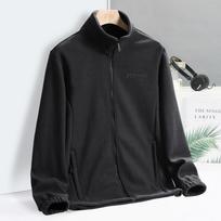 Spring and Autumn Fleece Jacket Plus Size Sweater Men's Loose Cardigan Casual Stand Collar Jacket Fleece Jacket XXXXL