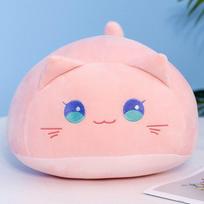 Cartoon Cat Shiba Inu Plush Toys Kawaii Round Animal Pillow Sofa Cushion Stuffed for Girls Baby Birthday Gifts 20x15cm geltona