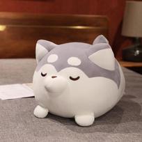 30–70 cm Kawaii Haskio pliušiniai žaislai Mielas storas gyvūnas pliušinė pagalvė Minkštos lėlės miego pagalvėlė Mergaitėms Graži dovana gimtadieniui 30cm pilka spalva