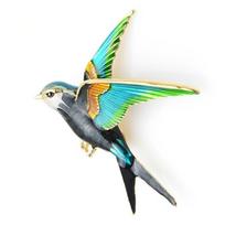 Emalio skraidančios kregždės sagės segtukai Moterims Animal Bird Broche Papuošalai Dovana A