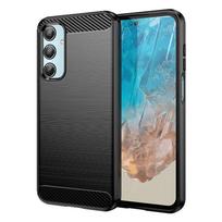Samsung Galaxy M35 5G dėklas, skirtas Samsung M35 Cover 6,6 colio anglies pluošto smūgiams atsparus silikoninis buferis, skirtas Samsung Galaxy M35 For M35 juoda