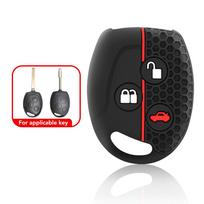 3 mygtukų silikoninis raktų dangtelis, skirtas Ford MONDEO FIESTA FOCUS C-MAX S-MAX TRANSIT KA GALAXY nuotolinio valdymo pulto laikiklio dėklas FOB raudona