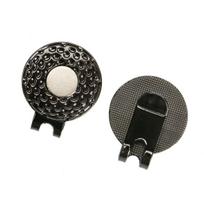 Golfo kepuraitės segtukas žymeklis 25 mm apvalus monetos sidabro kamuoliuko pozicija 25mm juoda