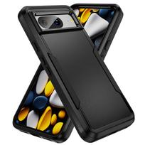 Madingas šarvuotas dėklas Google Pixel 9 Pro XL 5G Pixel9 Pixel8 Pixel7 Pixel 8A 8 7 7A 6 6A smūgiams atsparių mobiliųjų telefonų priedų for Pixel 9 juoda