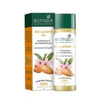 Biotique Almonmd Oil Deep Cleanse Purifying Cleansing Oil veido ir akių makiažo valiklis, skirtas normaliam ir dr. blue