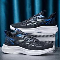 Men's shoes 50 big size 49 super light running shoes foreign trade casual shoes mesh surface flying woven breathable sneakers 39 blue