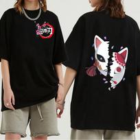 Medvilniniai Demon Slayer marškinėliai Unisex/WoUnisex marškinėliai Anime Kimetsu No Yaiba su spauda Kasdieniai marškinėliai trumpomis rankovėmis Hip Hop gatvės drabužiai Unisex 4XL white