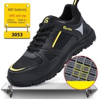 Labor Insurance Shoes Men's Anti-smashing and Anti-piercing Steel Head Wear-resistant Leisure and Comfort Protective Safety Shoes 46 black