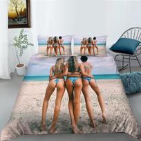 3D spausdinta bikinio grožio antklodė UK Single 135x200cm gray