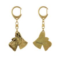 Scottish terrier, Aberdeen Terrier, Scottie, Aberdeenie I - Gilded key ring with dog, handbag decoration, luxury accessory by Art-Dog brand