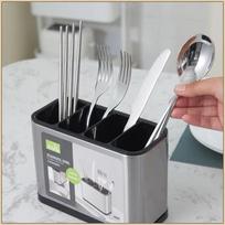 Nerūdijančio plieno stalo įrankių stovas su drenažo dėžute 1pc black