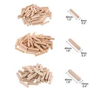 100/50 vnt. Medinis kaištis Spintelės Stalčiaus Apvalus Rievėtas Medžio Amatų Kaištis Kaiščiai Strypai Rinkinys Baldų Furnitūra medinis kaištis 50pcs