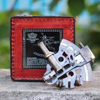 Veikiantis Sextant 12,7 cm jūrinis navigacijos instrumentas su odiniu dėklu Astrolabe laivas